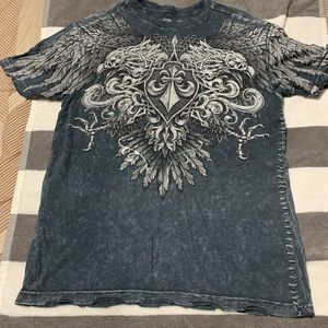 Affliction black t shirt size medium